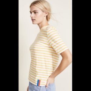 Kule Modern T-shirt yellow stripe